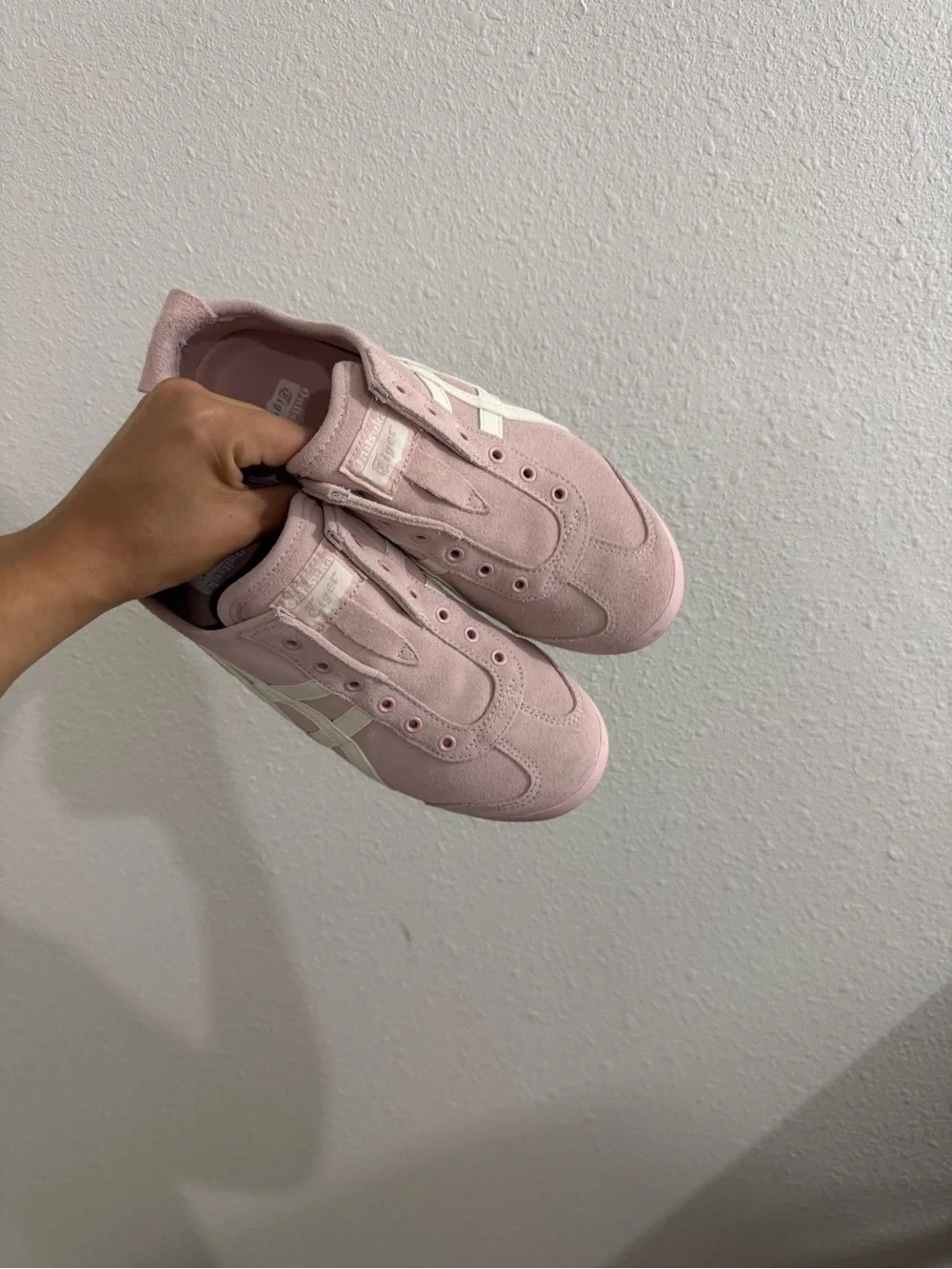Pink onitsuka shoes